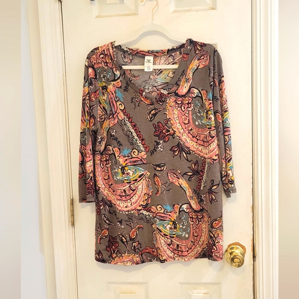 Sew In Love 3/4 Sleeve Top Large